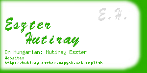 eszter hutiray business card